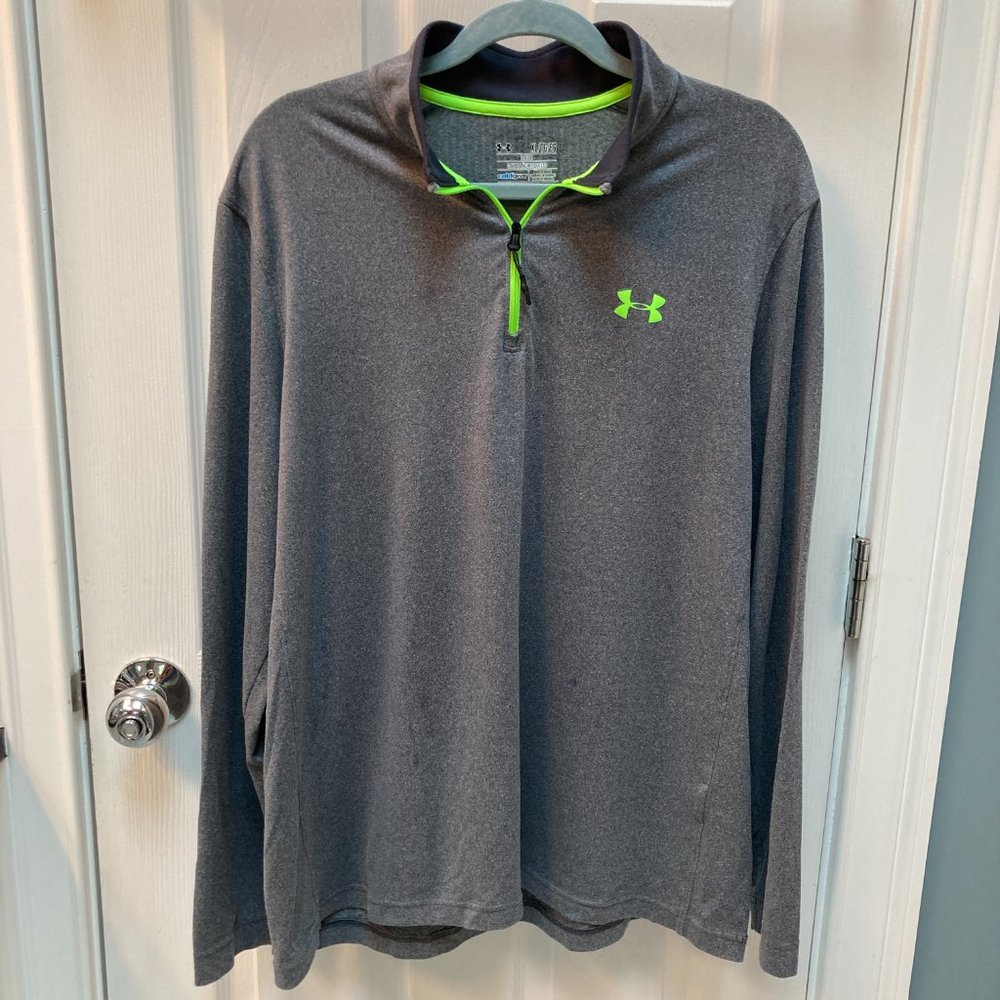 Under Armour Coldgear Loose 1/4 zip pullover gray size XL.